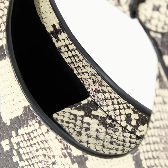 STAUD Goodnight Moon Leather Bag White Snake - Picture 6 of 13